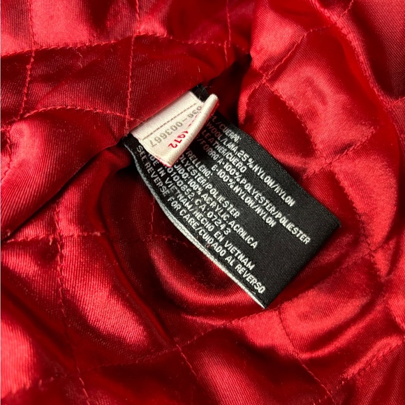 Vintage EckoRed Womens L Red leather Varsity Jacket RARE ecko red - Picture 3 of 6